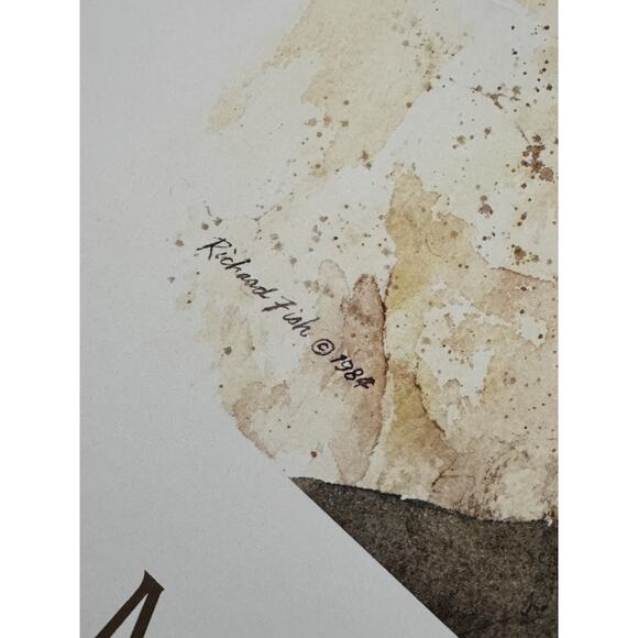 Richard Fish Munson Gallery Santa Fe Poster 1984 Architecture VTG ~ 24 X 31 READ - Picture 3 of 9